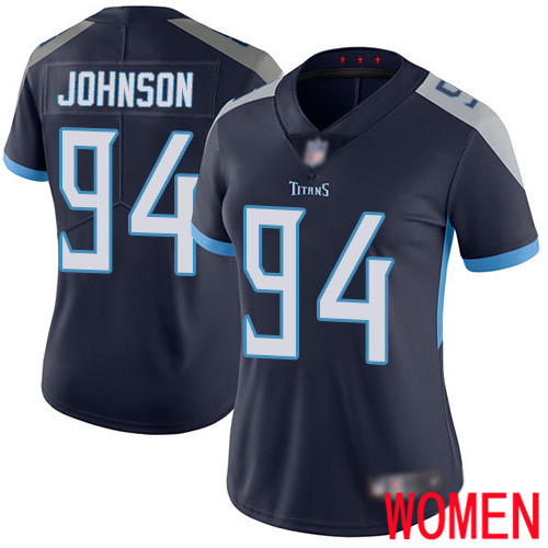 Tennessee Titans Limited Navy Blue Women Austin Johnson Home Jersey NFL Football #94 Vapor Untouchable